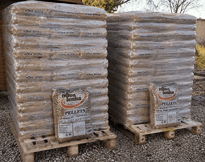 Paletes pellets madeira pinho ENplus A1 Plus NovaLenha 2160kg — aquecimento Portugal